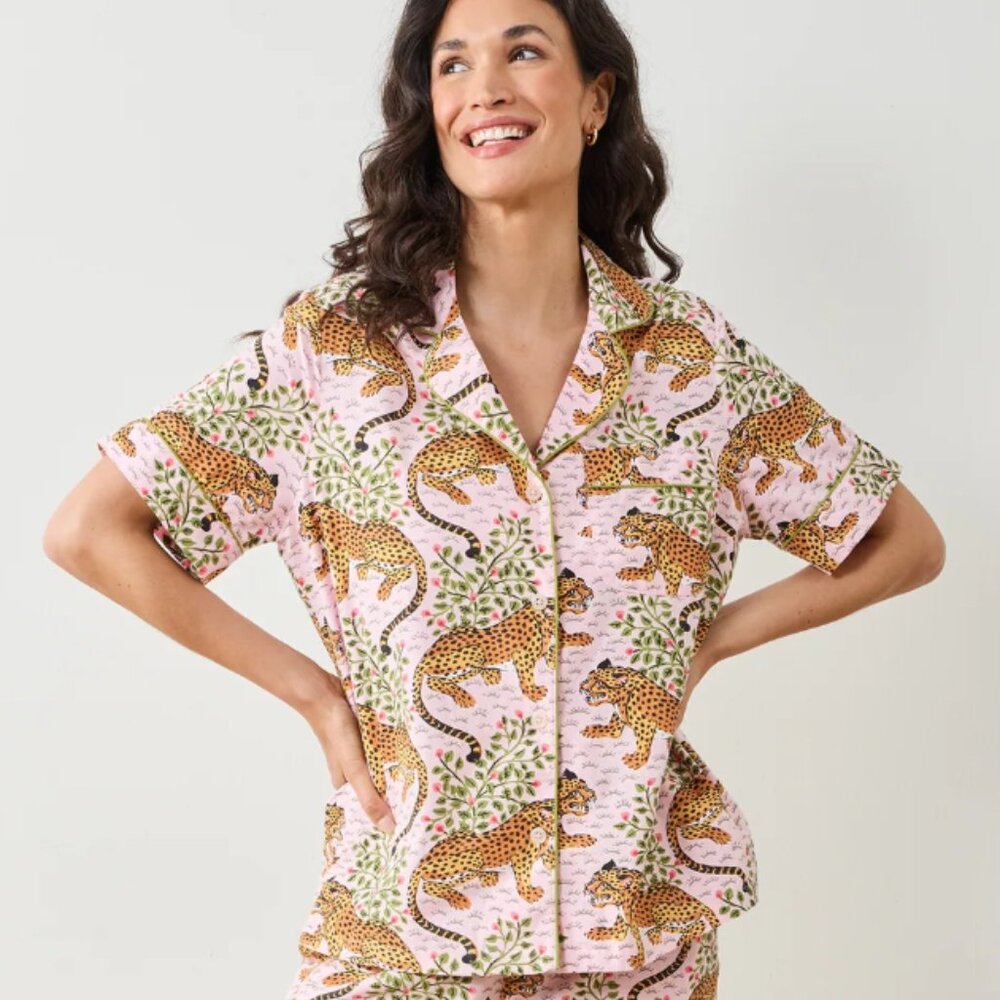 Printfresh Bagheera Short Sleep Top in Blush Size 8